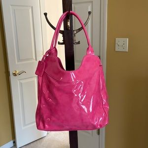 Bubble Gum Faux Patent Leather Neiman Marcus Tote